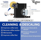 Powerful Vertuo Cleaning Pods and Capsules Cleaner Kit - for Coffee Machines - Made from 100% Plant-Based 1st Grade Formula - Includes 6 Cleaning Capsules Only Compatible with Vertuo