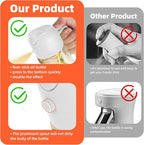 TrendPlain 16oz/470ml Glass Olive Oil Sprayer for Cooking – 2 in 1 Olive Oil Dispenser Bottle for Kitchen Gadgets and Air Fryer Accessories, Salad, BBQ - White & Green