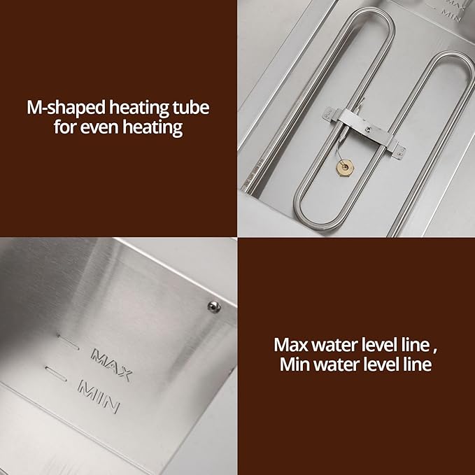 Chocolate Tempering Machine - 3.3L*2 Tanks, 18 Lbs Capacity, Temp Control 86~176℉, 1500W Stainless Steel Electric Food Warmer for Chocolate/Milk/Cream Melting