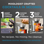 Bartesian Sampler 24-Pack for Cocktail Machine – Home Bar Mixology Cocktails Mix Pod Capsule Set To Use With the Cocktail Drink Maker Machine