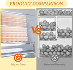 3 Pack 90-Count Deviled Egg Containers with Lid & 8 Pcs Deviled Egg Piping Tool, Transparent Deviled Egg Tray – Stackable Racks for Refrigerators, Suitable for Parties, Easter, Travel