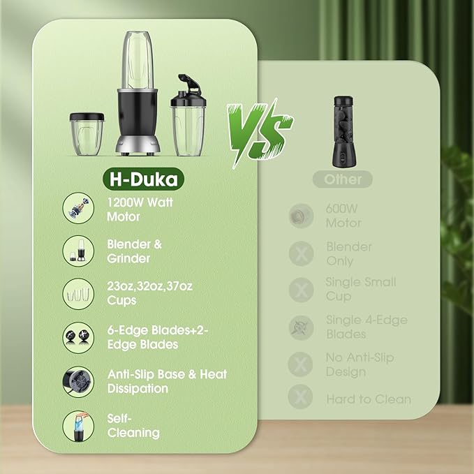 Smoothie Blender Maker 25000RPM Personal Blender for Shakes and Smoothies with 37oz 32oz 23oz Portable Cups Countertop blenders for kitchen, Frozen Drinks, Milkshake, Juice, Ice Crushing, Nuts