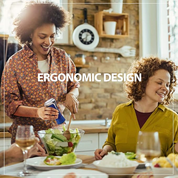 Blue Salt and Pepper Shakers by Aelga, Salt Shaker with Adjustable Pour Holes, Blue Kitchen Accessories, Decor for Kitchen,Restaurants,Camp,BBQ