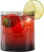 Restaurantware-Vetri 10 Ounce Old Fashioned Glasses, 24 Dishwashable Whiskey Glasses - No-Lead, Durable, Gray Glass Tumblers For Scotch, For Drinking Liquor, Cocktail, Bourbon, Cognac, And More