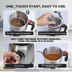 Electric Spice and Nut Grinders - 3 Stainless Steel Blades, 1 Filter, 1 Brush - 500W Grinder for Kitchen Dry Use (Black)