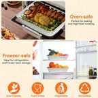 Gladify Aluminum Foil Pans 9x13 Disposable Baking Pans 30 Pack Heavy Duty Half Size Tin Foil Trays for Steam Table, Roasting, Cooking, Heating, Freezing Food