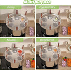 Large Pasta Cooker with Strainer,53.22 Qt. Commercial Pasta Pot,Stainless Steel Pasta Cooker Insert Set with Strainer Basket,Multipots Cooking Tool for Commercial Restaurant,6 Holes