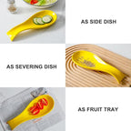 Ceramic Spoon Holder for Stove Top, Large Cooking Spoon Rest for Kitchen Counter, Hasense 8.7 Inch Utensil Rest for Spatula, Ladle and Tong, Microwave Safe, Yellow