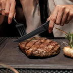 24 Pieces Matte Black Silverware Set with Steak Knives,Satin Finish tableware Cutlery Set for Home and Restaurant,Matte Knife Spoon and Fork Sets Service for 4,Dishwasher Safe