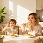 Sporks, 8-Pack Stainless Steel Sporks, 6.9 Inches Salad Forks and Spoons with Wood Grain Bakelite Handle For Dessert, Ice Cream, Salad, Soup, Noodle, Spaghetti, Dishwasher Safe