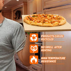 Pizza Stone Heavy Duty Ceramic Baking Stone for use in Oven & Gril - Thermal Shock Resistant, Ideal for Baking Pizza, Bread, Cookies, Rectangular Cooking Stone 15x12 Inch. (Bonus Free Scraper)