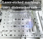 Ackers Etched Graduated Glass Measuring Cup -V-Shaped Spout -High Borosilicate Glass Measuring Cup for Kitchen or Dining, Easy to Read, 500 ML (16 Oz, 2 Cup)