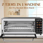 SEEDEEM 9-in-1 Air Fryer Oven, 16-Quart Countertop Convection Oven with Toaster, Broil, Pizza, Toaster Oven & Dehydrator, Large Capacity Kitchen Appliance in Pink, Silver, Black
