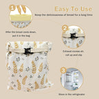 2-Pack Reusable Beeswax Bread Bags for Homemade Bread & Sourdough, Eco-Friendly Organic Food Storage Cloth Bag, Freezer-Safe & Freshness Preservation Longer, XL Large Capacity Portable (13’’x17’’)