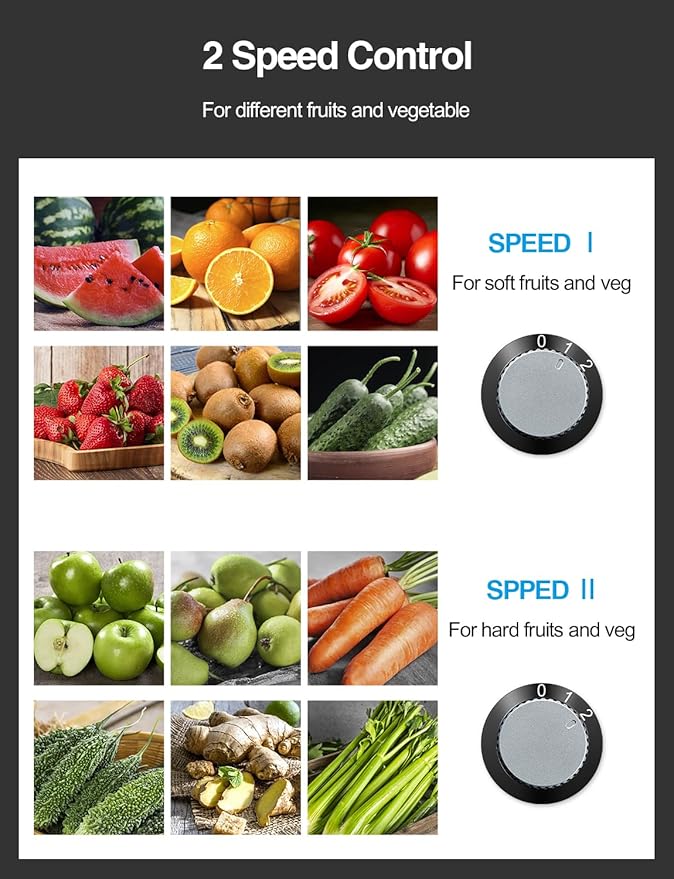 Juicer Machine, 800W Centrifugal Juicer Extractor with Wide Mouth 3” Feed Chute for Fruit Vegetable, Easy to Clean, Stainless Steel, BPA-free (Green)