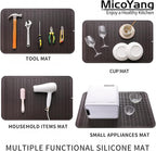 Silicone Dish Drying Mat for Multiple Usage,Easy clean,Eco-friendly,Heat-resistant Silicone Mat for Kitchen Counter or Sink,Refrigerator or Drawer Liner Coffee 3XL 28 inches x 18 inches