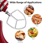 Stainless Steel Flat Beater for Kitchenaid Stand Mixers 5 Quart Lift and 6 Quart, Paddle Attachment Compatible with KitchenAid, Dishwasher Safe