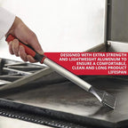 Flat Top Grill Scraper 15.5" Long Griddle Tool by FryOilSaver Co., 5.5" Replaceable Blade Kitchen Scraper for Cleaning Griddle & Flat Top Grill for Diner, Bar, Hotel, Restaurant & Food Service - 90018