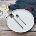 JASHII Honey Jam Spoon, Stainless Steel Mini Coffee Spoon, Teaspoon, 6-piece (Matte Black)