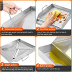 GGC 16" x 12.5" Flat Top Griddle Plate for Gas Grills, Stainless Steel Universal Griddle for Gas Stoves and Camping Stoves, Nonstick Cooking Griddle for Charcoal, Tailgating, Parties