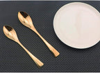 18/10 Stainless Steel Mirror Polished Copper Flatware Set,Dishwasher Safe,Service for 4