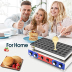 SICHI Mini Pancake Maker - 50Pcs Mini Dutch Pancake Maker With Nonstick and Quick Heat-Up, Mini Pancakes Maker Machine With 2 Thermostats & 2 Timers Separate Control, Commercial Pancake Maker Machine