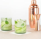 Restaurantware-Vetri 10 Ounce Old Fashioned Glasses, 6 Dishwashable Whiskey Glasses - No-Lead, Durable, Green Glass Tumblers For Scotch, For Drinking Liquor, Cocktail, Bourbon, Cognac, And More