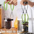 2 Pieces Stainless Steel Canning Jar Lifter Tongs and Canning Funnel with Safe and Secure Grip for Wide Mouth and Regular Jars, Easy to clean and Dishwasher safe