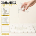 Large Stone Dish Drying Mat for Kitchen Counter, Instant Drying Pad, Super Absorbent Foldable Dish Drying Mat, 24"×16", White