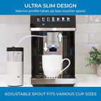 Kenmore Fully Automatic Coffee Maker - with Grinder, Milk Frother & Steamer, Auto Tamper, Descaler Expresso Machine, cafeteras electricas modernas machines For Home/Office Black