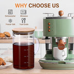 3 Pack 1000 ml Graduated Beaker Mug with Handle and Lid Borosilicate Glass Multifunction Measuring Cup Measuring Pitcher for Baking, Cooking, Pouring Liquid, 33.8 oz