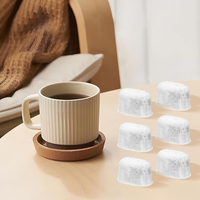 6 Pack Replacement Coffee Filters Compatible with Drew Barrymore Coffee Maker, Charcoal Water Filters for Beautiful DrewBarrymore Coffee Machines