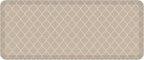 GelPro Anti-Fatigue Designer Comfort Kitchen Floor Mat, 20x48, Trellis Khaki Stain Resistant Surface with 3/4” Thick Ergo-Foam Core for Health and Wellness