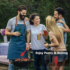 Silicone Basting Pastry Brush Set 2 Pack Heat Resistant Spread Oil Butter Sauce for BBQ Grill Barbeque Kitchen Baking Cooking Pastries, 1 Large & 1 Small