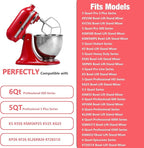 5-6QT Stainless Steel Flat Beater for KitchenAid Stand Mixer, Kitchen Aid Paddle Attachment Accessories/No coating/Dishwasher Safe Replacement for kitchenaid Professional 5 Plus and 600 Series Mixer