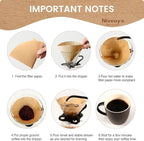 Niveaya 200 Count Cone Coffee Filters, Size 02 Natural Unbleached Paper Coffee Filter, Disposable Cone Filters for Pour Over and Drip Coffee Maker (2-4Cup)