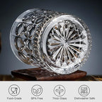 YULEER Drinking Glasses Set of 8, Glassware Drink Set, 4pcs 12oz Highballs and 4pcs 10oz Whiskey Glasses, Mixed Drinkware Easy to Clean for Whiskey, Cocktail, Margarita, and other Beverages