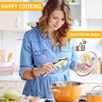 Garlic Press and Slicer 3 In 1, Food Grade Stainless Steel Garlic Mincer Chopper Crusher Garlic Press Kitchen Tool with Garlic Peeler Skin Remover and Clean Brush