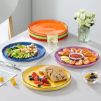 vancasso Bonita 10.5 Inch Dinner Plates, Ceramic Dinner Plate Set, Dinner Plates Set of 6, Large Dinnerware Plates for Kitchen, Microwave, Oven and Dishwasher Safe, Multicolor