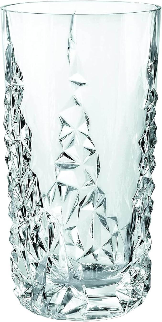 Nachtmann Sculpture 14oz Long Drink Glasses (Set of 4) - Crystal Glassware for Cocktails & Beverages, Elegant Design, Ideal for Special Occasions - Dishwasher Safe Stylish Glassware for Dining