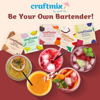 Craftmix Spiked Spiced Apple Cider Mix, Makes 12 Drinks, Vodka Cocktail Mixer, Instant Skinny Cocktail and Mocktail Mix - With Real Fruit - Vegan Low Carb, Low Sugar, Non-GMO, Gluten Free, Easy to Mix