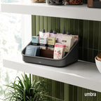 Umbra Bellwood Countertop Organizer, Black/Walnut