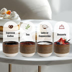 INGOFIN Ceramic Espresso Cup Set - Espresso Cup Set for Coffee and Tea, Espresso Accessories for Espresso Machine, Coffee Mug for Cafe, and Restaurant, Pack of 4, Brown, Microwave & Freezer Safe