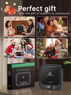 Mug Warmer - 40W Coffee Cup Warmer for Desk with Auto Shut Off, Smart Electric Candle Warmer with 4 Temp & Time Settings, Coffee Gifts for Beverage, Tea, Water, Milk in Home & Office (Black)