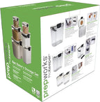 Progressive ProKeeper Baker's Airtight Kitchen Storage Canister Container Set for Flour, Sugar & More, Keeps Ingredients Fresh, with Accessories (Black, 6- Piece)