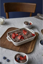 STAUB Ceramic Rectangular Baking Dish Set, 2 pc, Rustic Ivory