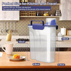 Rice Container, Airtight Rice Storage Container 10lb, Cereal Containers Storage, BPA Free Food Dispenser with Pouring Spout Handle for Flour Pasta Grain, Pet Dog Cat Bird Food Storage Container