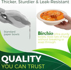 Paper Bowls 16 oz [150-Pack], Heavy Duty Disposable Bowls Perfect for Hot Soup and Milk Cereals, 100% Compostable and Eco-Friendly Made from Bagasse