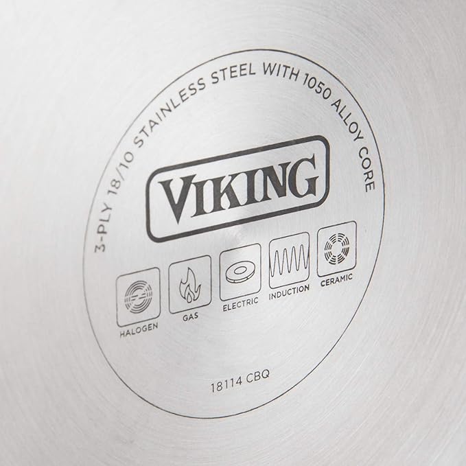 Viking 3-Ply Stainless Steel Stock Pot, 8 Quart