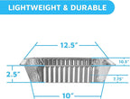 MontoPack 9x13 Aluminum Foil Half Size Roasting Pans with Lids | [20 Count] Premium Standard Size Chafing Tins for Baking, Catering & Roasting | Disposable Steam Table Trays | Great for Storing